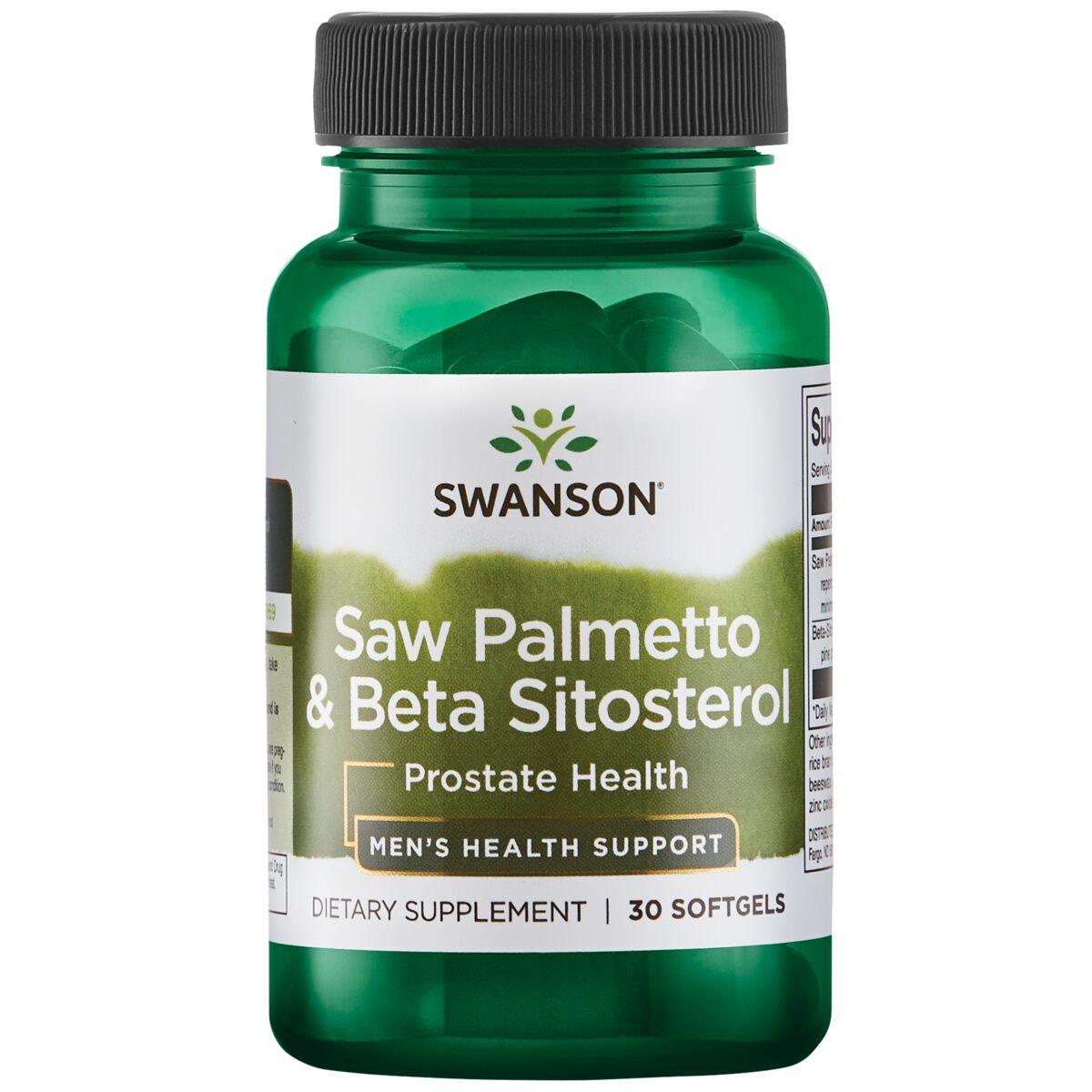 Swanson Ultra Saw Palmetto & Beta-Sitosterol Vitamin | 30 Soft Gels | Prostate Health