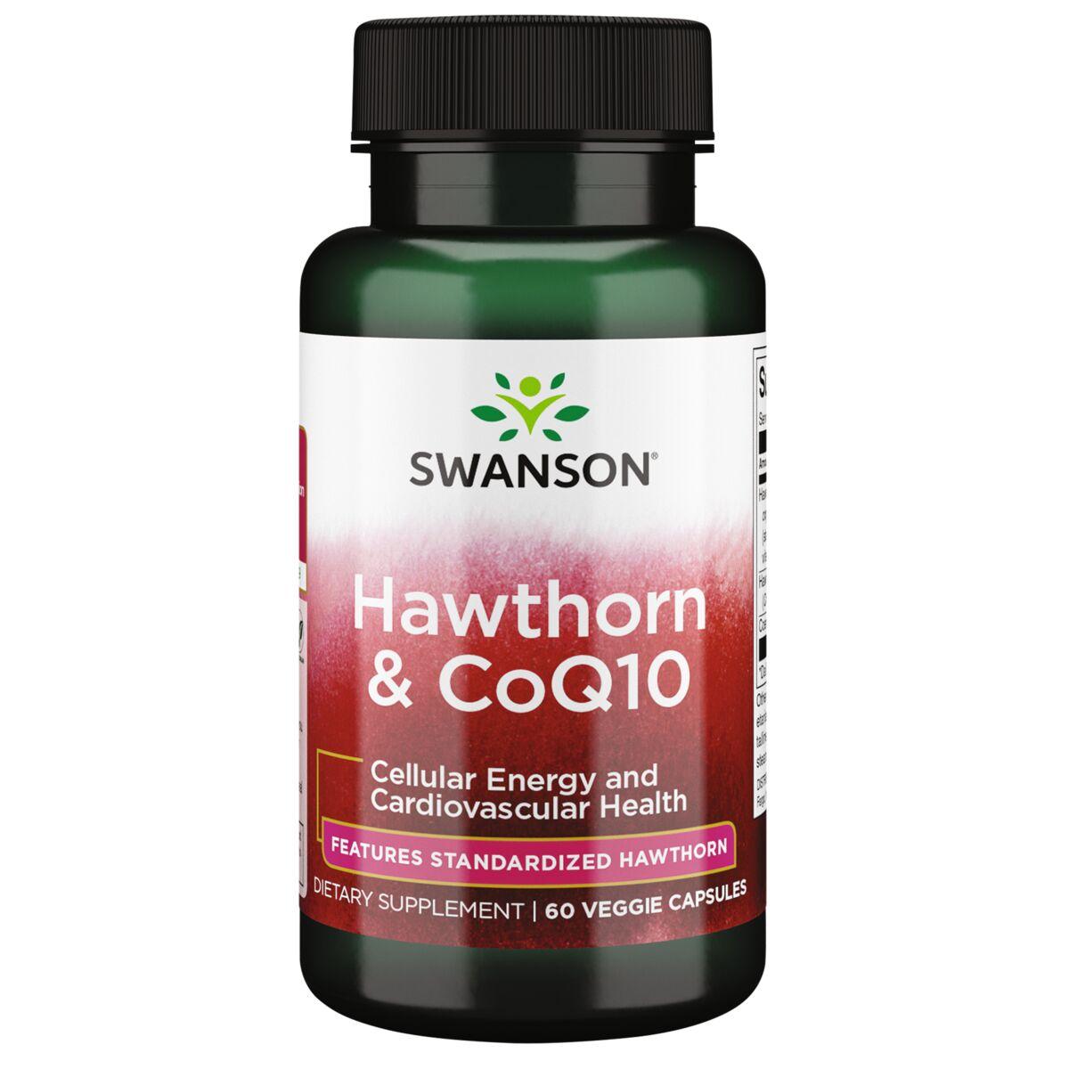 Swanson Ultra Hawthorn & Coq10 - Features Standardized Vitamin | 60 Veg Caps