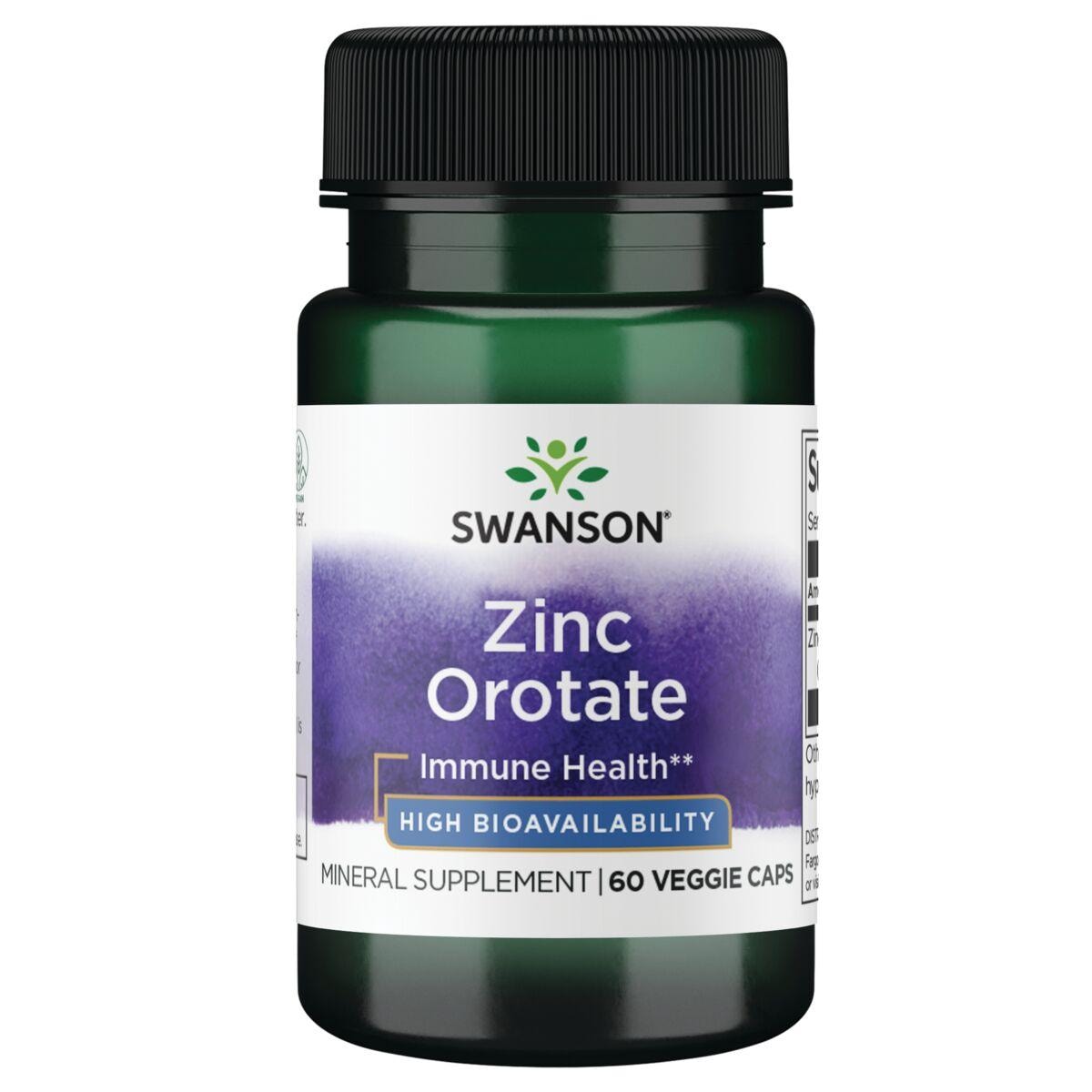 Swanson Ultra Zinc Orotate - High Bioavailability Vitamin | 10 mg | 60 Veg Caps