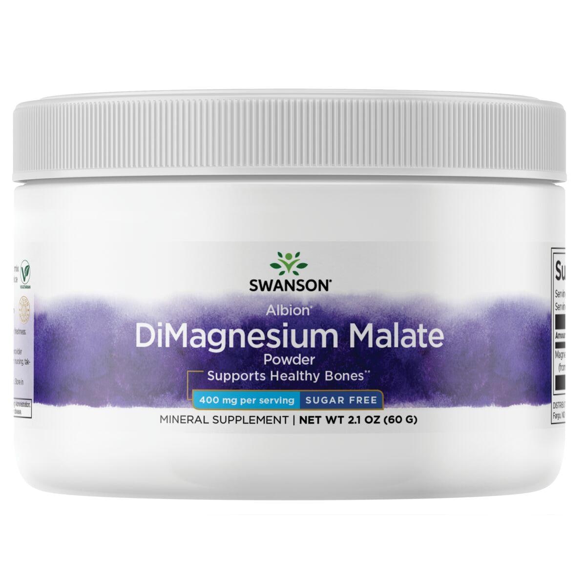 Swanson Ultra Albion Dimagnesium Malate Powder | 400 mg 2.1 oz Powder