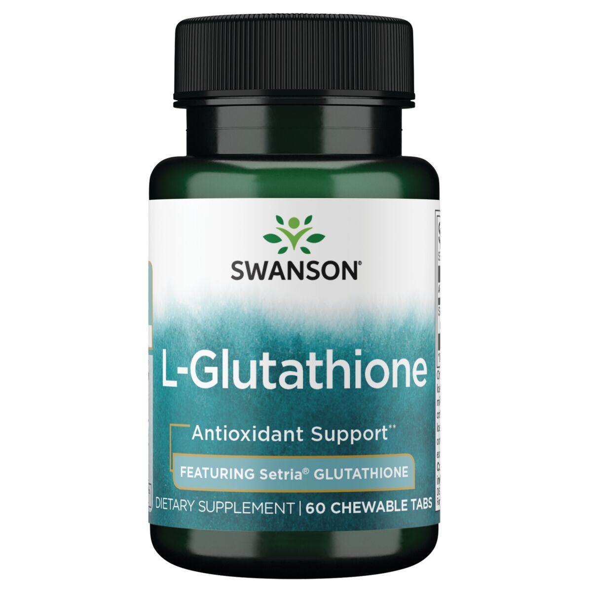 Swanson Ultra L-Glutathione - Featuring Setria Glutathione Supplement Vitamin | 50 mg | 60 Chewables