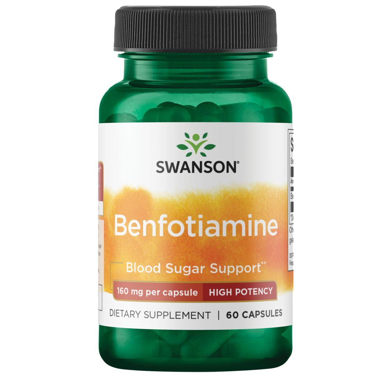 Swanson Ultra Benfotiamine - High Potency Vitamin | 160 mg | 60 Caps