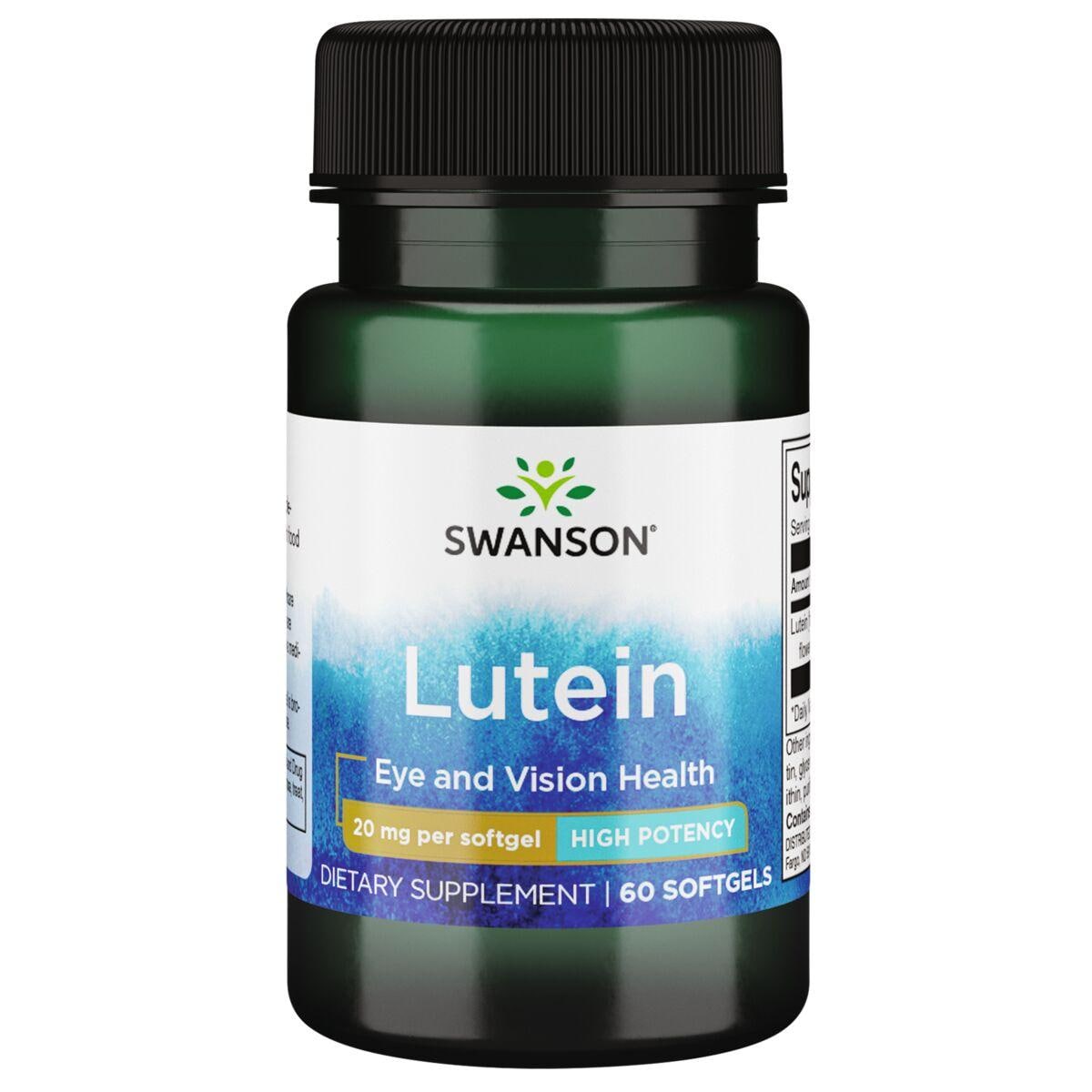 Swanson Ultra Lutein - High Potency Vitamin | 20 mg | 60 Soft Gels