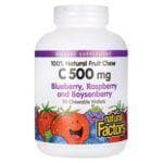 Natural Factors Chewable Vitamin C - Blueberry, Raspberry & Boysenberry
