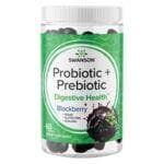 Swanson Premium Probiotic + Prebiotic Gummies - Blackberry