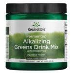 Swanson Vitamins Fermented Alkalizing Greens Drink Mix with Probiotics