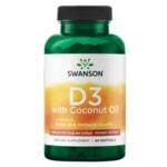Swanson Ultra Vitamin D3 with Coconut Oil - Highest Potency