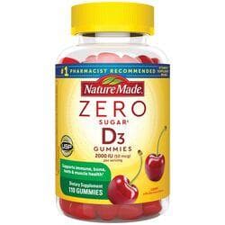 Nature Made Zero Sugar Vitamin D3 Gummies - Cherry