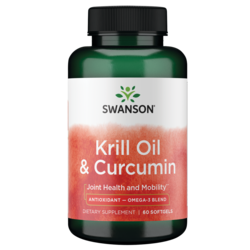 Swanson essential fatty acids krill oil curcumin 60 gels