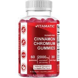Vitamatic Sugar Free Cinnamon Chromium Gummies - Cinnamon & Apple Pie