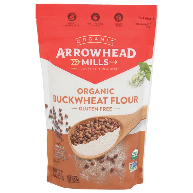 Arrowhead Mills Organic Buckwheat Flour 22 oz (623 grams) Pkg Swanson