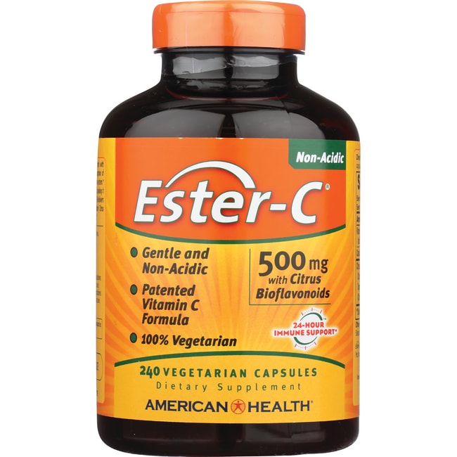 American Health Ester-C с цитрусовыми биофлавоноидами, 500 мг, 240 растительных капсул