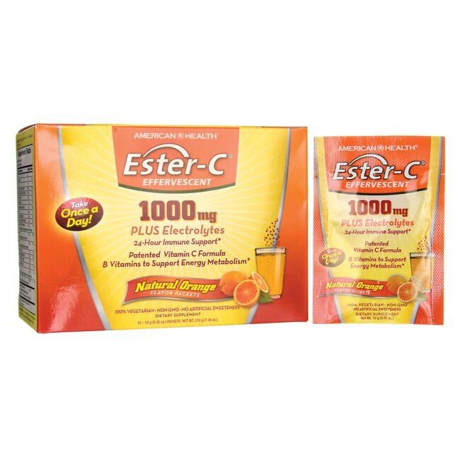 Ester-C Effervescent Plus Electrolytes - Natural Orange Flavor