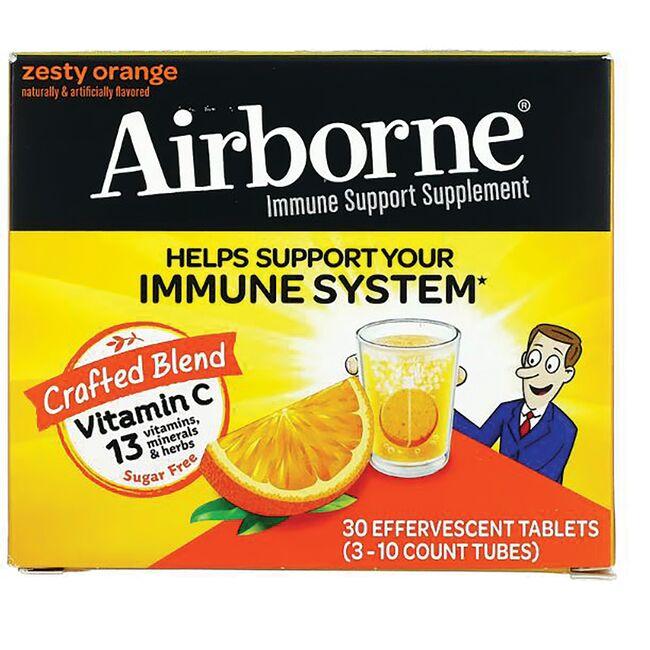 Airborne Triple Pack Effervescent Zesty Orange Vitamin | 30 Tabs | Vitamin C