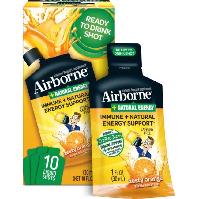Airborne + Natural Energy - Zesty Orange Vitamin 10 Packets Vitamin C