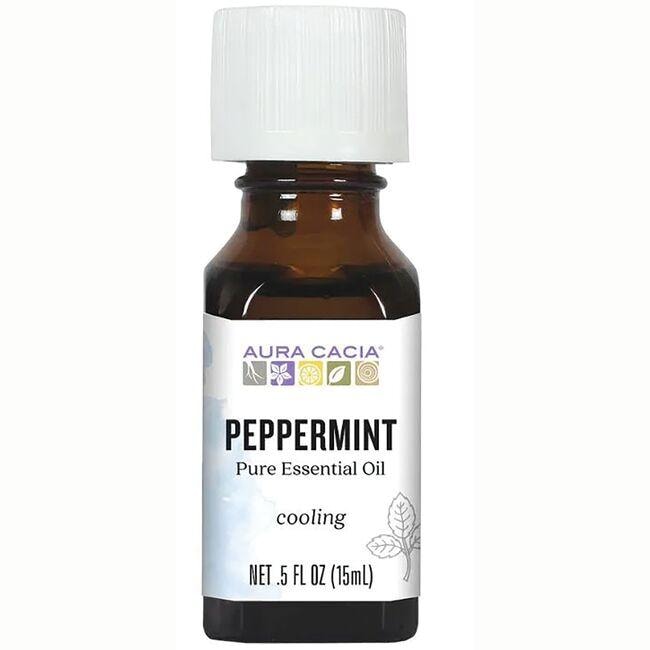 Aura Cacia 100% Pure Peppermint 0.5 oz Liquid Essential Oils