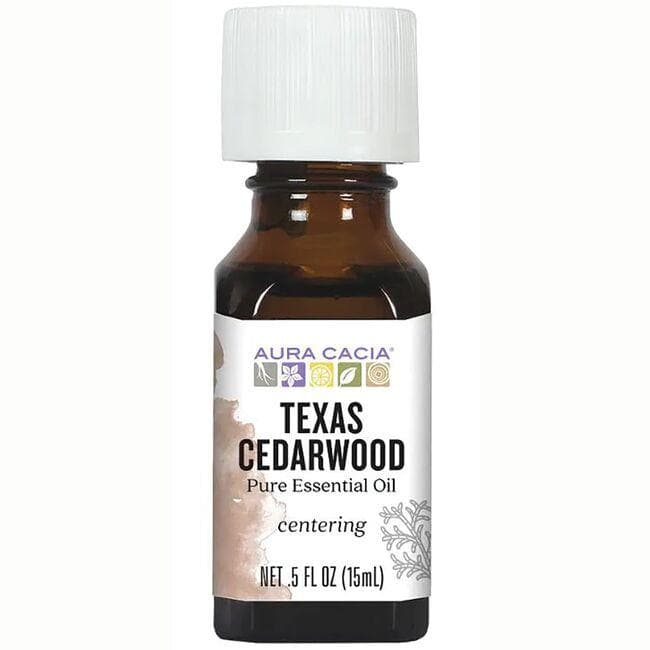 Aura Cacia 100% Pure Texas Cedarwood | 0.5 oz Liquid | Essential Oils