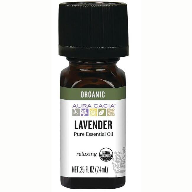 Aura Cacia Organic Lavender 0.25 fl oz Liquid Essential Oils