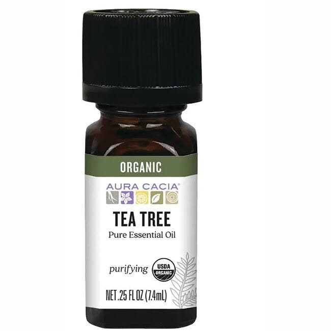 Aura Cacia Organic Tea Tree 0.25 fl oz Liquid Essential Oils