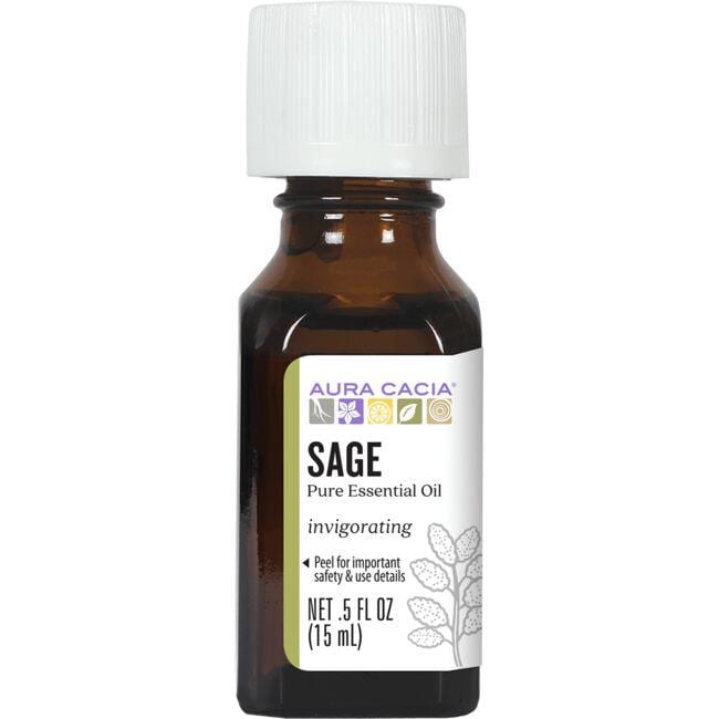Aura Cacia Sage Pure 0.5 fl oz Liquid Essential Oils