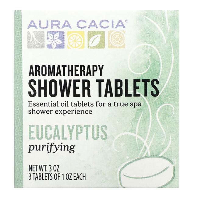 Таблетки для душа Aura Cacia очищающие с эвкалиптом 3 карата