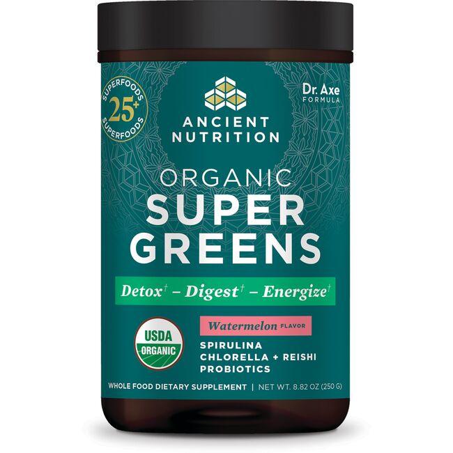 Ancient Nutrition Organic Super Greens - Watermelon Supplement Vitamin | 8.82 oz Powder