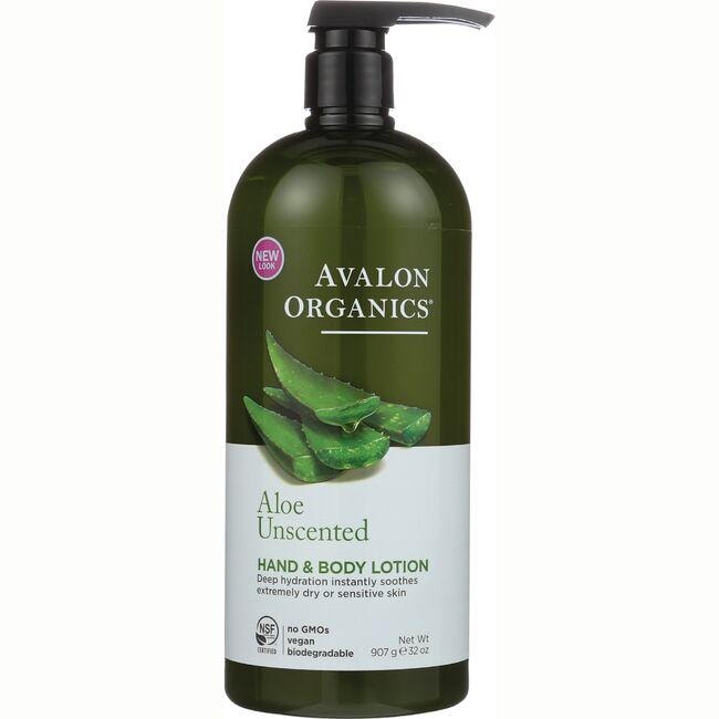 Avalon Organics Hand & Body Lotion Aloe Unscented 32 oz Lotion