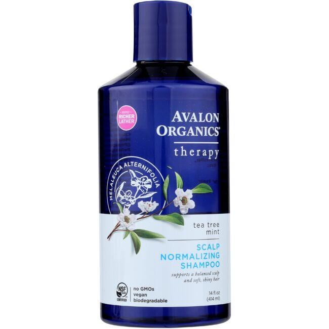 Avalon Organics Scalp Normalizing Shampoo - Tea Tree Mint Therapy 14 fl oz Liquid