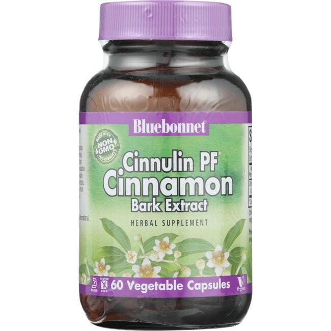 Bluebonnet Nutrition Cinnulin Pf Cinnamon Bark Extract Vitamin 300 mg 60 Veg Caps