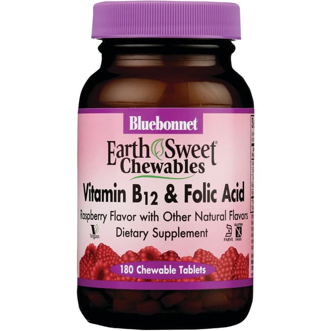 Nutrition EarthSweet Chewables Vitamin B12 & Folic Acid 180