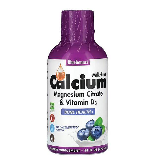 Liquid Calcium Magnesium Citrate & Vitamin D3 - Blueberry