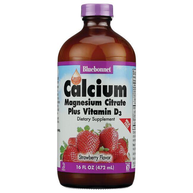Liquid Calcium Magnesium Citrate Plus Vitamin D3 - Strawberry