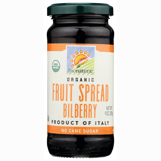 Bionaturae Organic Bilberry Fruit Spread 9 oz Pkg Swanson Health Products