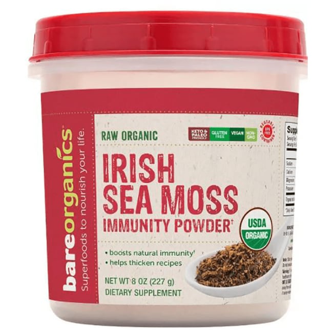 BareOrganics Raw Organic Irish Sea Moss 8 oz Pwdr 818423029979 | eBay