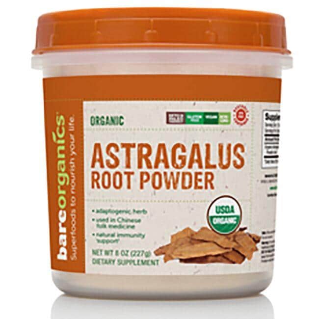 BareOrganics Organic Astragalus Root Powder | 8 oz Powder