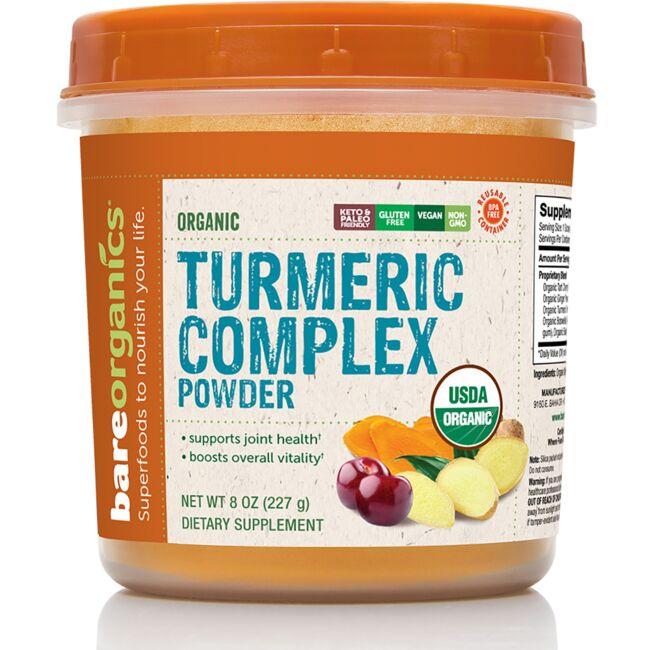 BareOrganics Organic Turmeric Complex Powder | 8 oz Powder