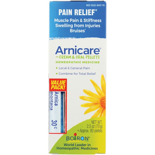 Boiron Arnicare Cream & Oral Pellets 2,5 унции геля и набор из 80 гранул