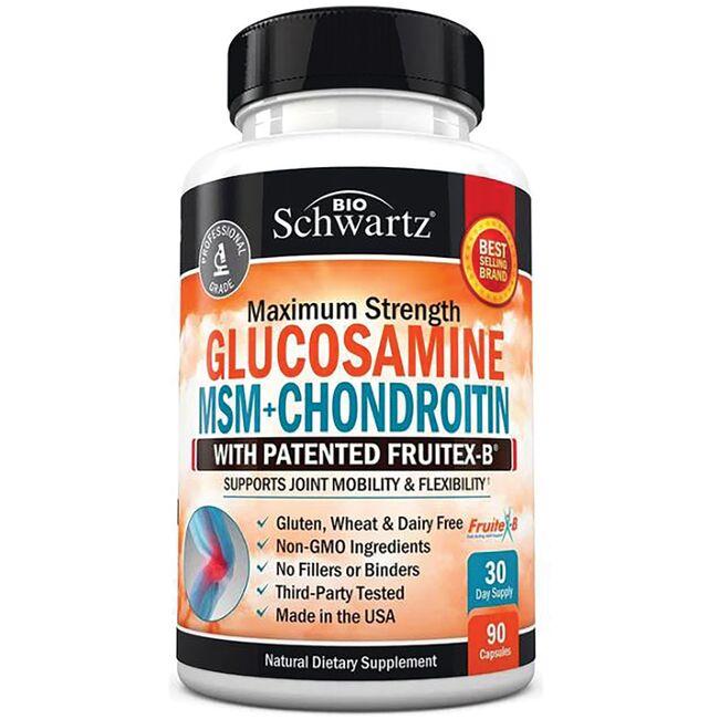 BioSchwartz Maximum Strength Glucosamine Msm + Chondroitin Supplement Vitamin | 90 Caps