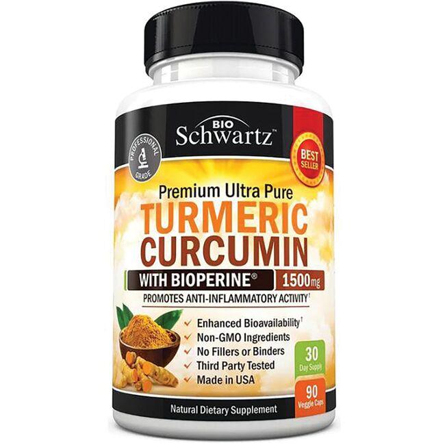 BioSchwartz Premium Ultra Pure Turmeric Curcumin Vitamin | 90 Vegan Caps