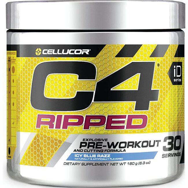 Cellucor C4 Ripped Pre-Workout - Icy Blue Razz Supplement Vitamin | 6.3 oz Powder