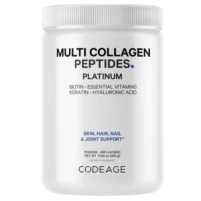Codeage Multi Collagen Peptides Platinum - Unflavored | 10000 mg 11.5 oz Powder Powder