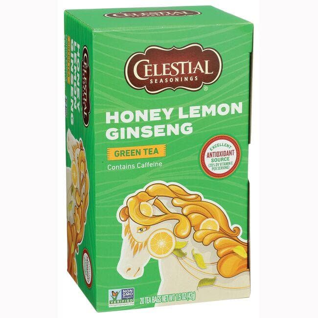 Celestial Seasonings Honey Lemon Ginseng Green Tea | 20 Bags