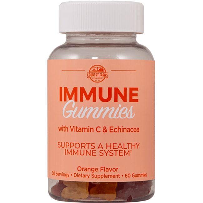 Country Farms Immune Gummies - Orange Vitamin | 60 Gummies | Vitamin C