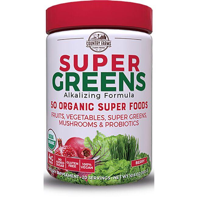 Country Farms Super Greens - Berry Supplement Vitamin 10.6 oz Powder