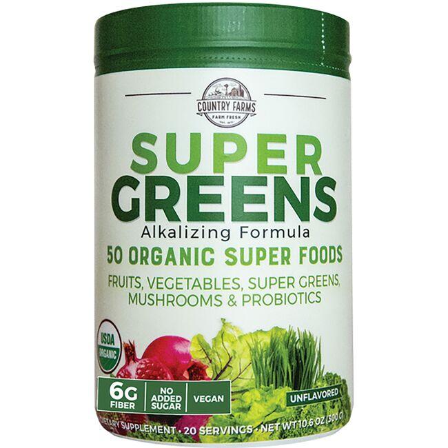 Country Farms Super Greens - Unflavored Supplement Vitamin 10.6 oz Powder
