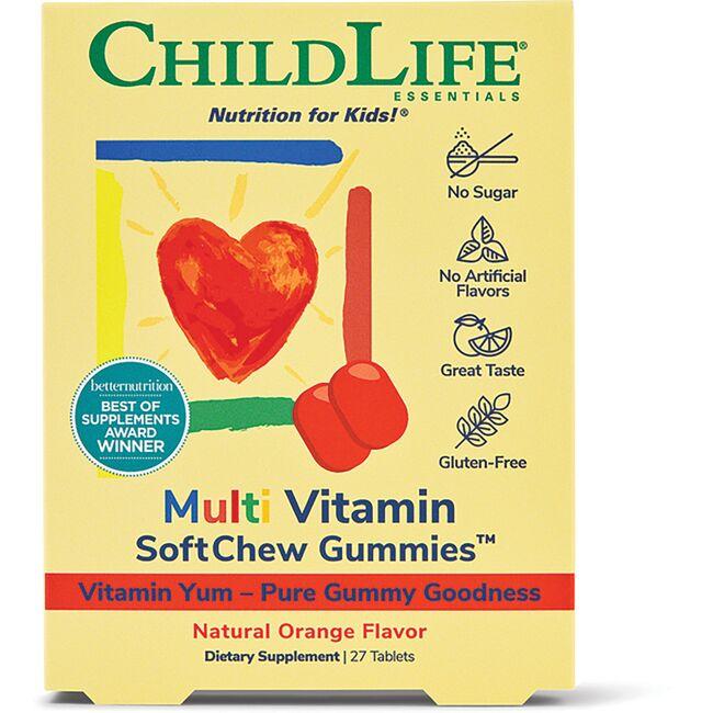 ChildLife Essentials Multi Vitamin Softmelts - Orange 27 Chewables Childrens Multivitamins
