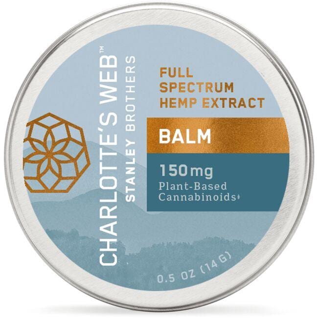 Charlottes Web Full Spectrum Hemp Extract Balm Supplement Vitamin 150 mg 0.5 oz Balm