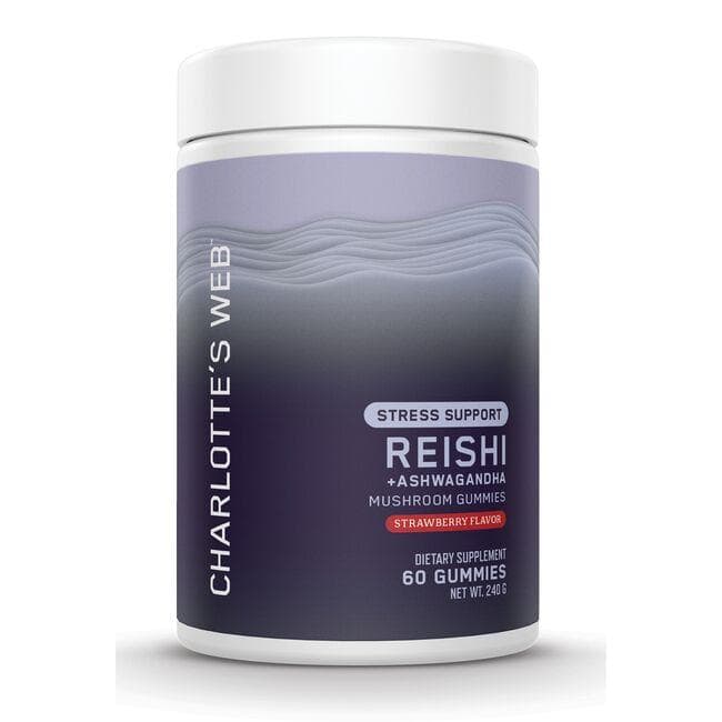 Charlottes Web Stress Support Reishi Gummies - Strawberry Vitamin | 60 Gummies