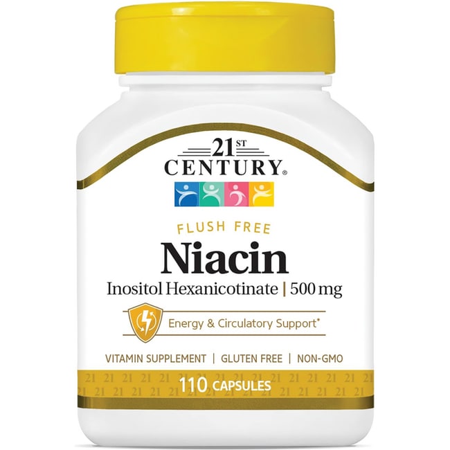 21st Century Flush Free Ниацин инозитол гексаникотинат 500 мг 110 капсул