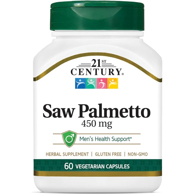 21st Century Saw Palmetto 450 мг 60 растительных капсул